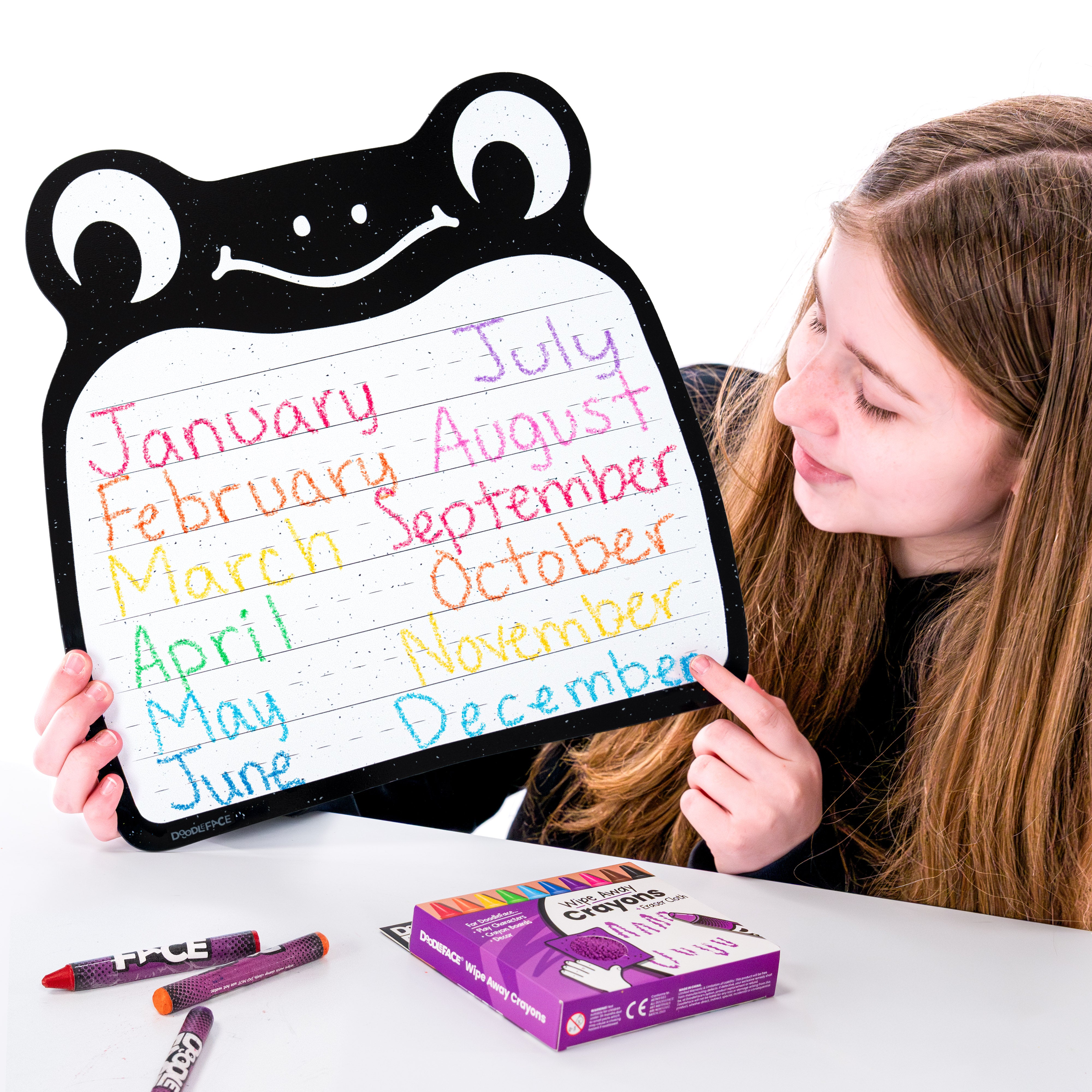 Frog Crayon Board with Wipe-Away Crayons