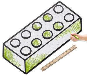 Toy Brick 2x5 | Color n’ Erase | Play & Décor