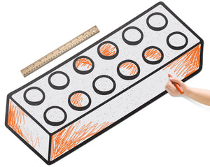 Toy Brick 2x6 | Color n’ Erase | Play & Décor