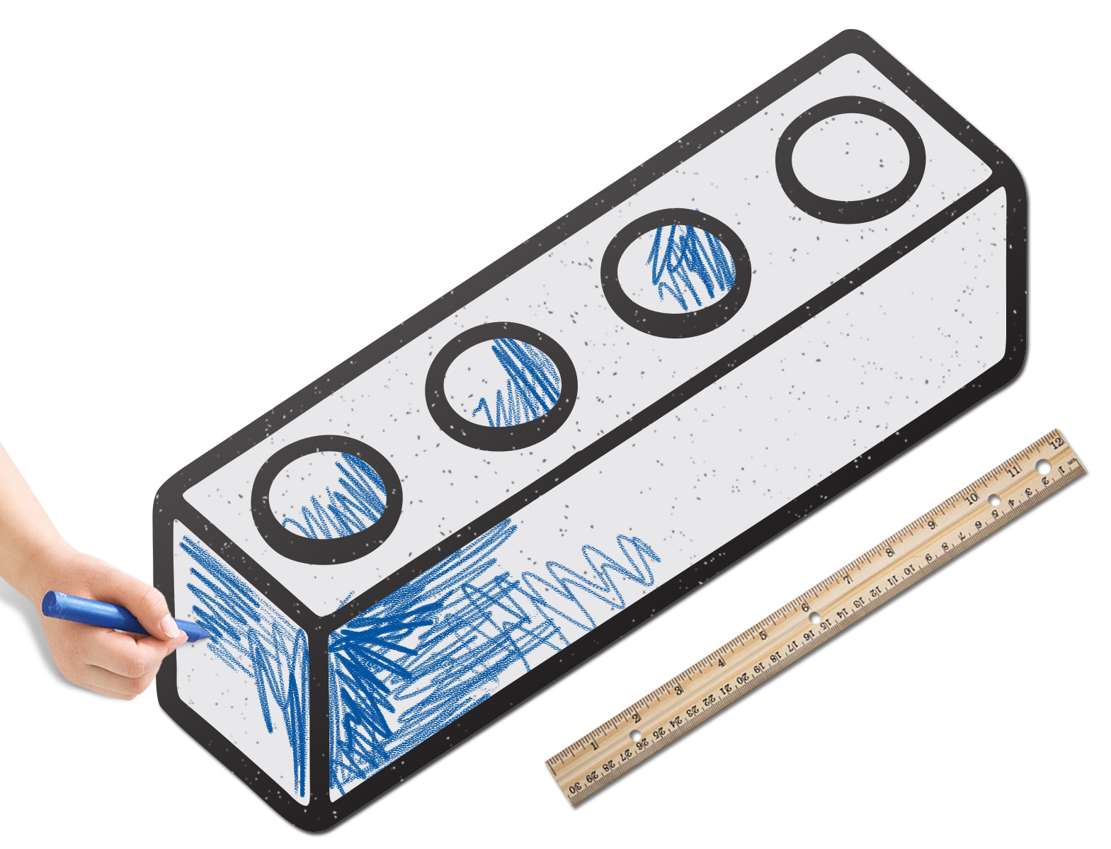 Toy Brick 1x4 | Color n’ Erase | Play & Décor