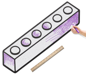 Toy Brick 1x6 | Color n’ Erase | Play & Décor