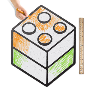 Toy Bricks Stacked 2x2 | Color n’ Erase | Play & Décor