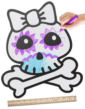 Skull with Bow | Color n’ Erase | Play & Décor