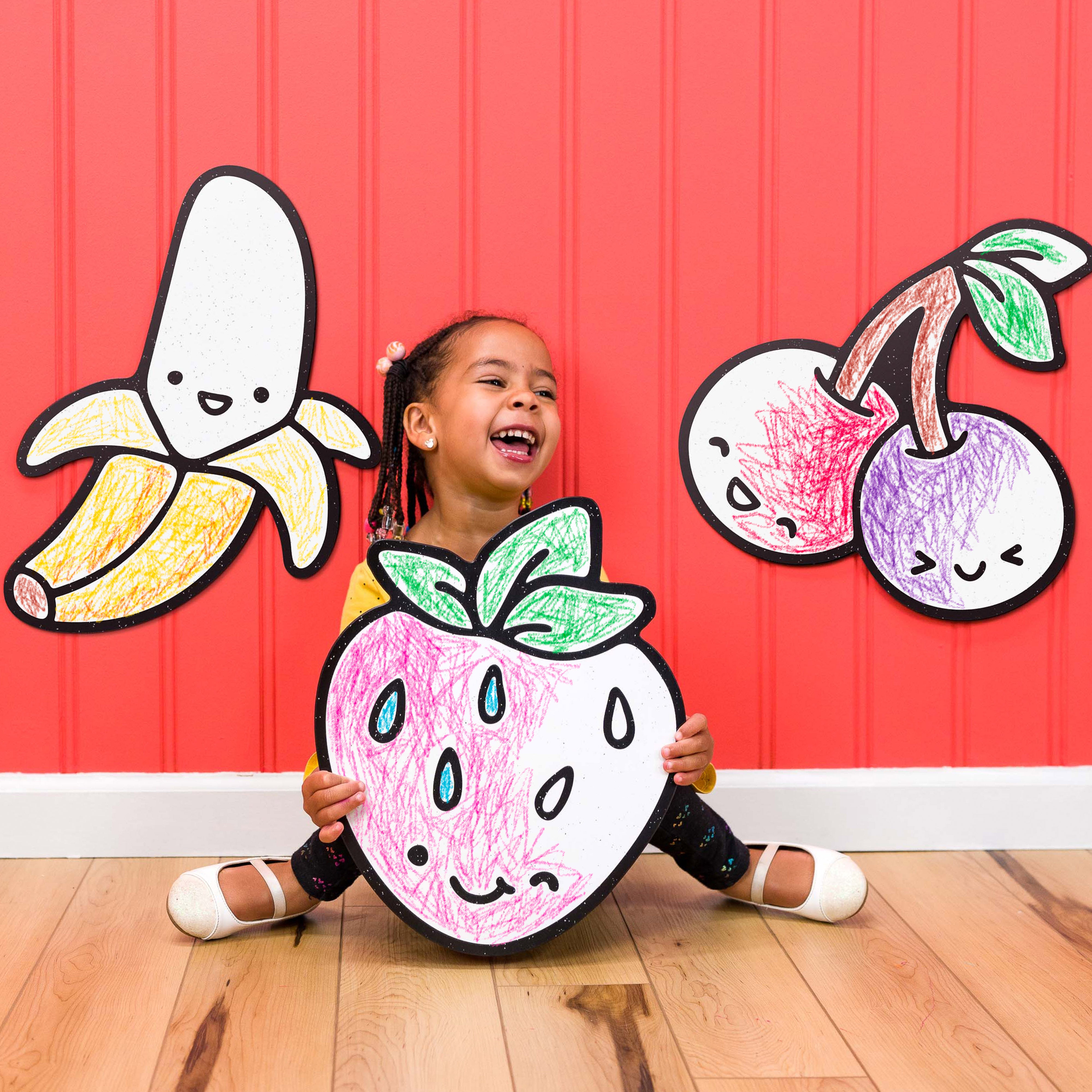Kawaii Fruits Set | Wall Art for Creative Kids
