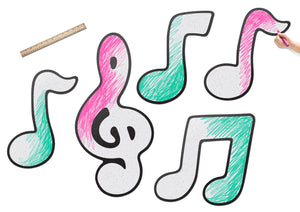 Music Note Set | Color n’ Erase | Play & Décor