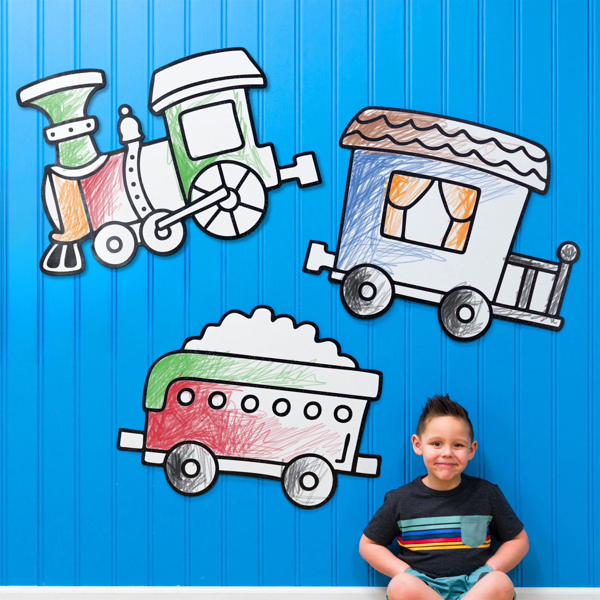 Train Station Set | Color n’ Erase | Play & Décor