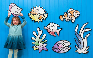 Ocean Fish Aquarium Set | Color n’ Erase | Play & Décor