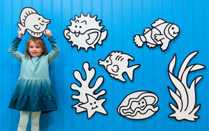 Ocean Fish Aquarium Set | Color n’ Erase | Play & Décor