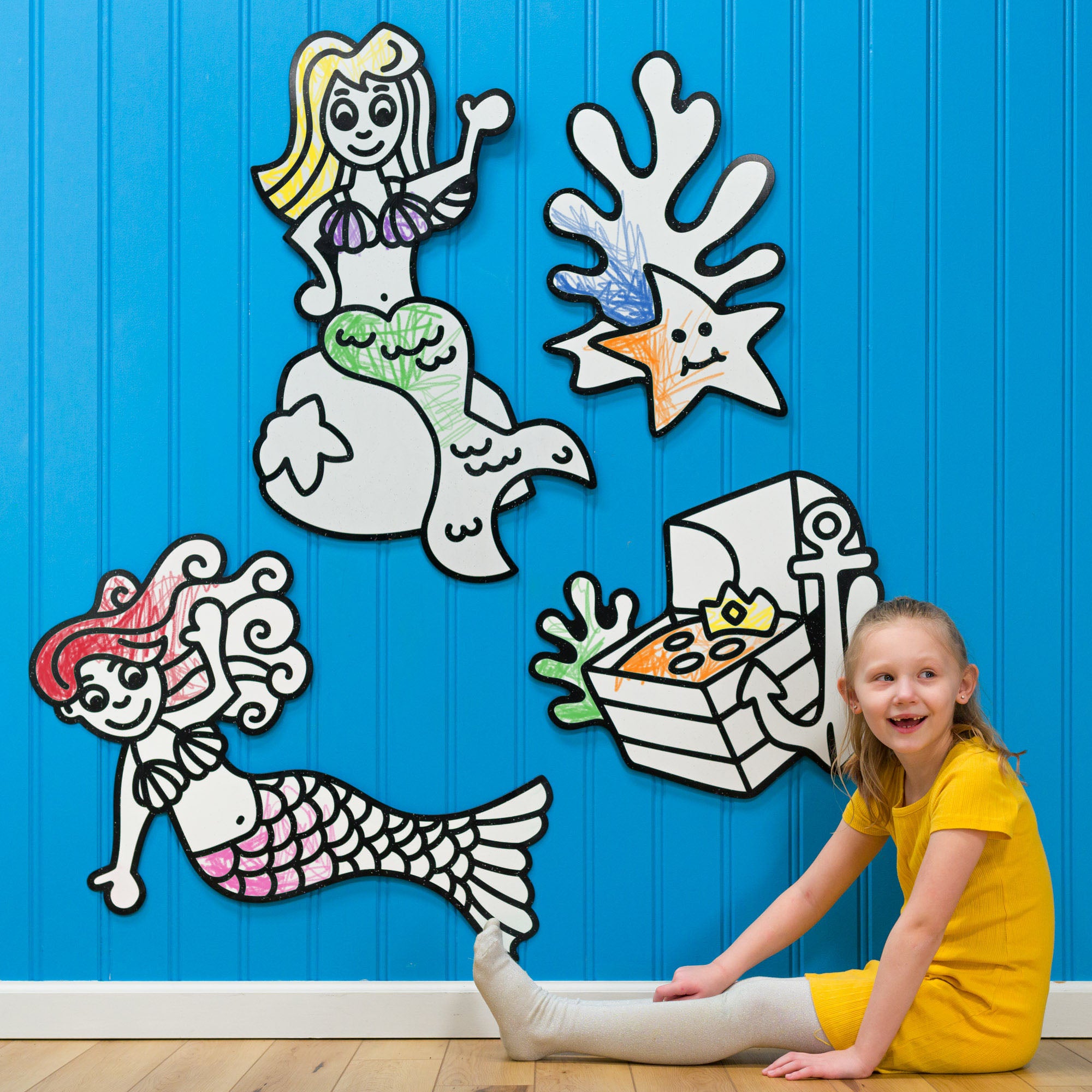 Mermaid Princesses Set | Color n’ Erase | Play & Décor
