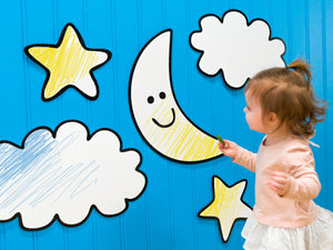 Night Sky Moon & Stars Set | Color n’ Erase | Play & Décor