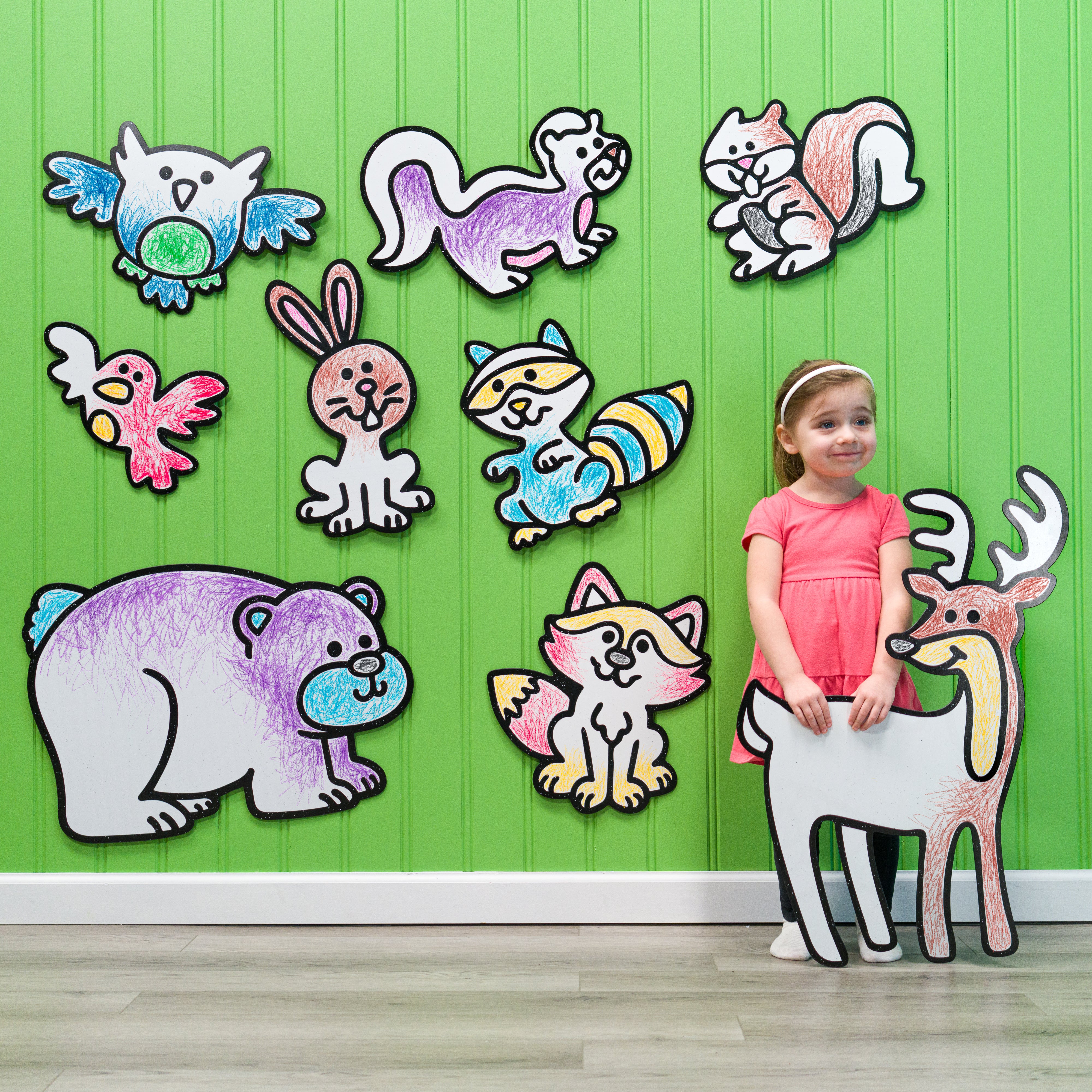 Baby Woodland Animals Forest Set | Wall Art for Creative Kids