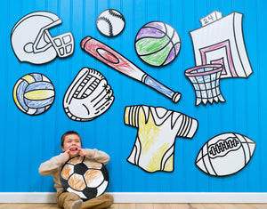 Play Ball Sports Equipment Set | Color n’ Erase | Play & Décor