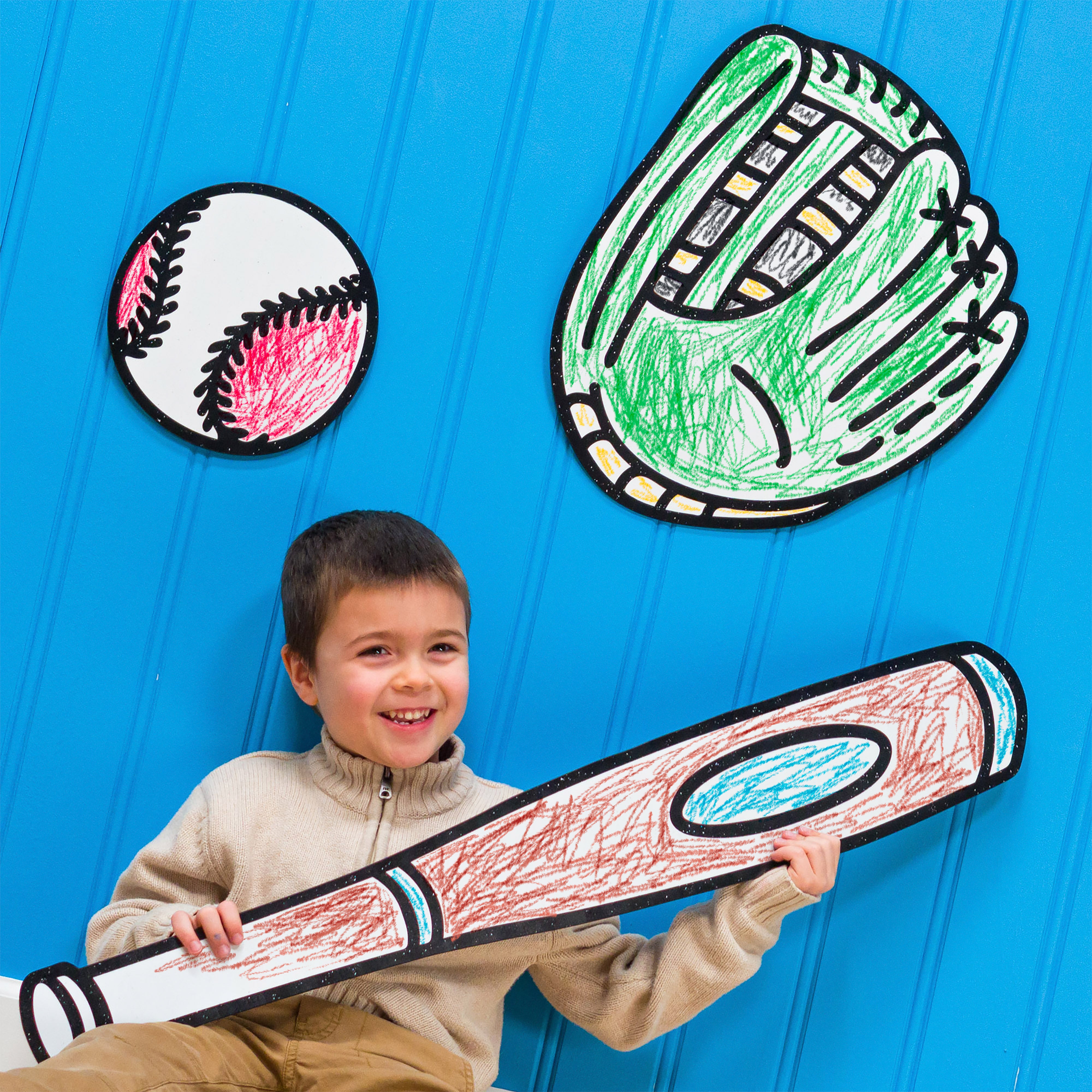 Homerun Baseball Sports Set | Wall Art for Creative Kids