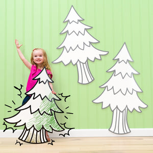 Wide Evergreen Tree | Wall Art for Creative Kids