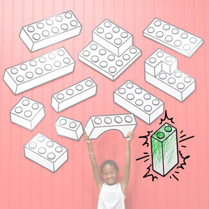 Toy Brick Tall 1x2 | Color n’ Erase | Play & Décor