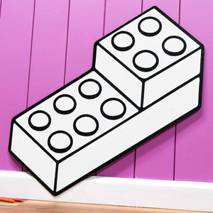 Toy Bricks Stacked 2x5 | Color n’ Erase | Play & Décor