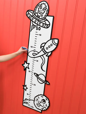Outer Space Growth Chart | Color n’ Erase | Play & Décor
