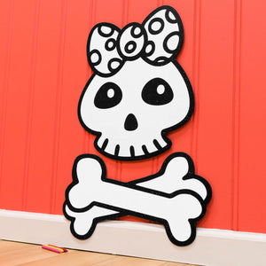 Polkadot Bow Skull 2 Piece | Color n’ Erase | Play & Décor