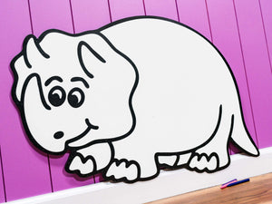 Triceratops Dinosaur | Color n’ Erase | Play & Décor