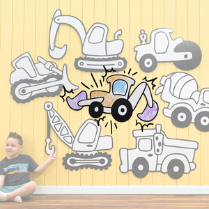 Backhoe Digger | Color n’ Erase | Play & Décor