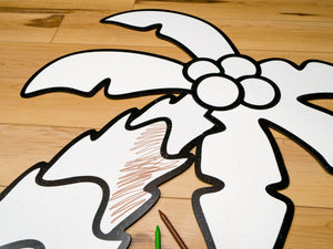 Coconut Palm Tree | Color n’ Erase | Play & Décor