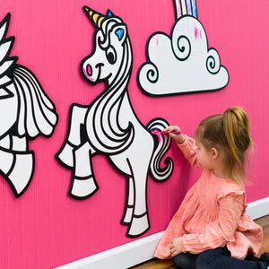 Magic Pony & Rainbow Unicorn Set | Wall Art for Creative Kids