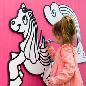 Magic Pony & Rainbow Unicorn Set | Wall Art for Creative Kids
