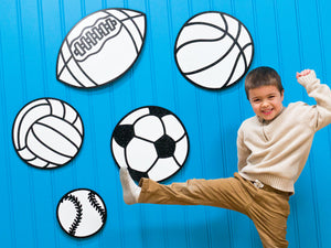 Play Ball Sports Equipment Set | Color n’ Erase | Play & Décor