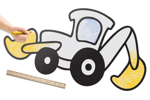 Backhoe Digger | Color n’ Erase | Play & Décor