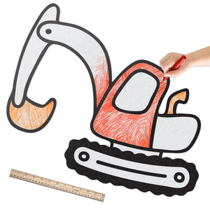 Excavator Digger | Color n’ Erase | Play & Décor