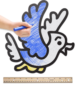 Blue Jay Bird | Color n’ Erase | Play & Décor