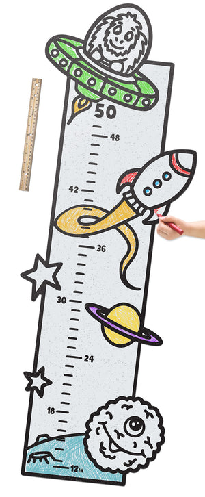 Outer Space Growth Chart | Color n’ Erase | Play & Décor