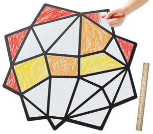 Polygon Sun | Color n’ Erase | Play & Décor