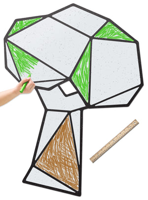 Polygon Tree | Color n’ Erase | Play & Décor