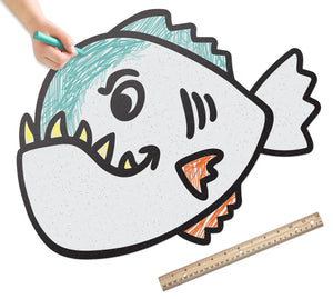 Piranha Fish | Color n’ Erase | Play & Décor