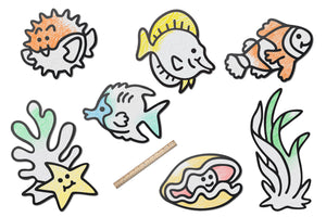 Ocean Fish Aquarium Set | Color n’ Erase | Play & Décor