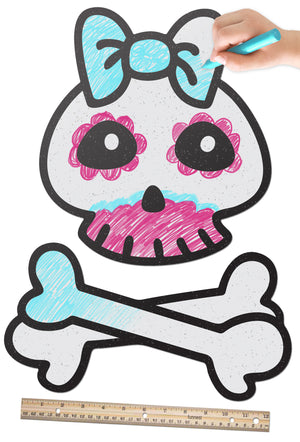 Butterfly Bow Skull 2 Piece | Color n’ Erase | Play & Décor