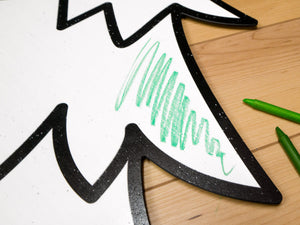 Tall Evergreen Tree | Huge Dry-Erase Decor| Sturdy (Not a Decal) Snaps On/Off Wall | Wall Art for Creative Kids