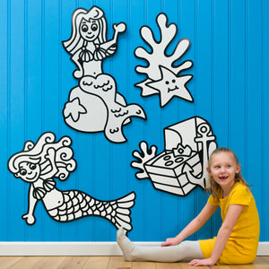 Mermaid Princesses Set | Wall Art for Creative Kids