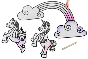 Magic Pony & Rainbow Unicorn Set | Wall Art for Creative Kids