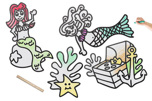 Mermaid Princesses Set | Wall Art for Creative Kids