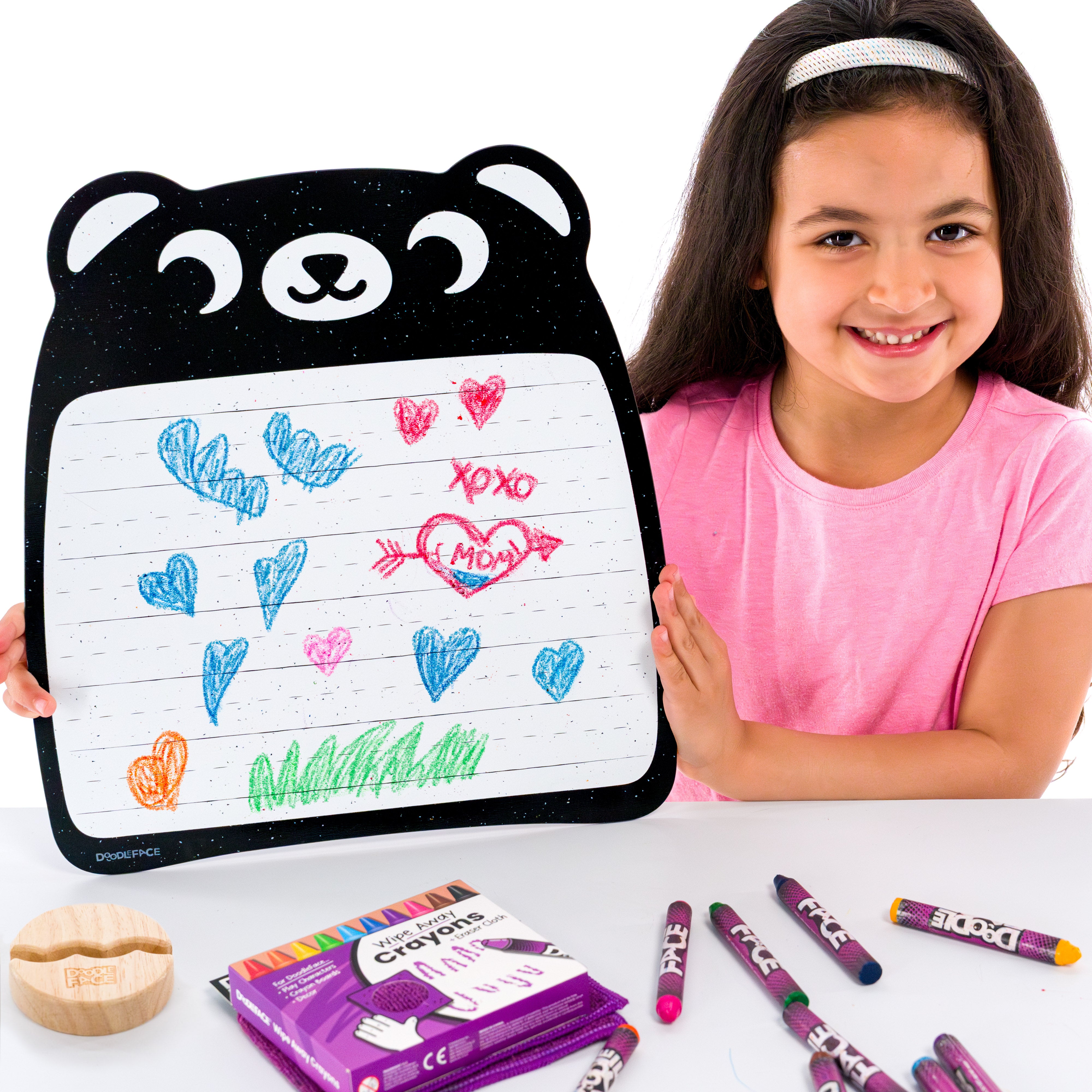 Bear Crayon Board with Wipe-Away Crayons
