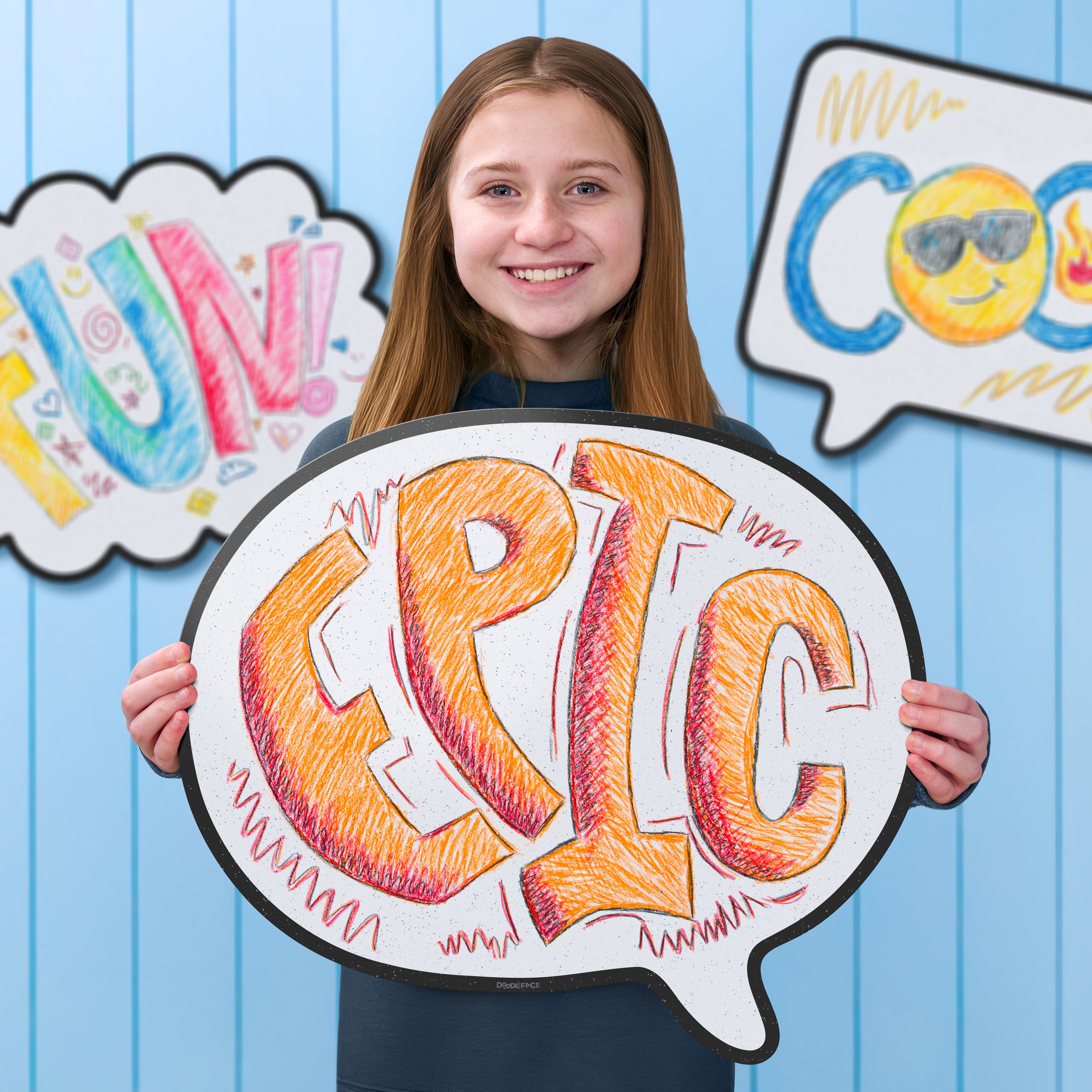 Round-Ish Speech Bubble Wipe-Away Crayon Board. Wall Mounting. Dry-Erase Whiteboard Alternative